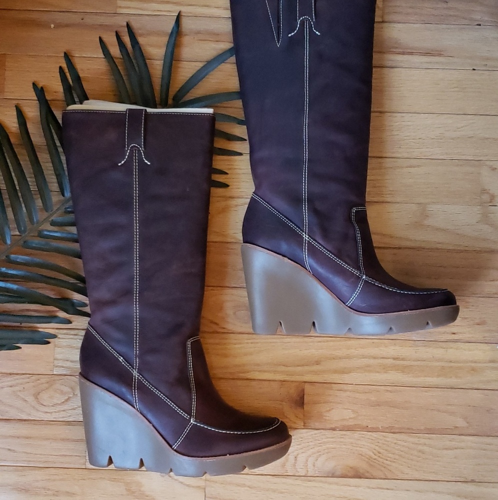 Michael Kors Dynamic Leather Wedge boot